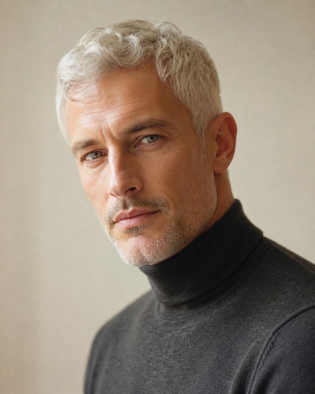 Adrian Vale — close editorial portrait, calm confident expression
